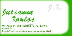 julianna komlos business card